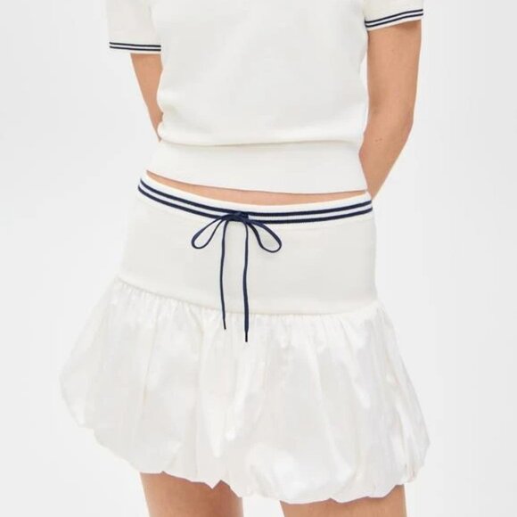 Reformation William Ivory Cotton Sweater Skirt - Size XS NWT - Picture 3 of 7